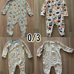 Megnetic Me Bamboo 0/3m footies and 1 organic cotton Gender Neutral Boys Girls